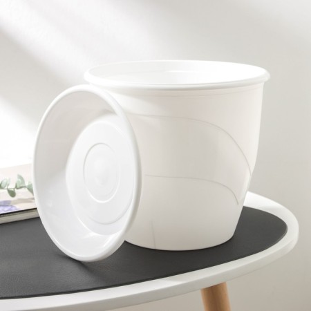 Pot for flowers with the Podon Venice, 4.1 l, D = 21 cm, white color-3