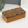 Casket to the leatherette for jewelry "Palm leaves" plug 10x18x6 cm