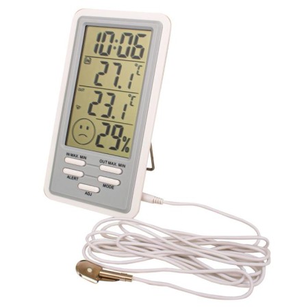 Thermal sigrometer, digital, with built -in clocks and an alarm clock