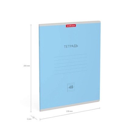 Notebook of 48 sheets in the Erichkrause "Classic", cover coated cardboard, OFSET block 100% whiteness, mix-8