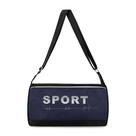 Sports bag with lightning, long belt, black/blue color