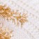 Flowers artificial shine "Fluffy branch" 34 cm, gold