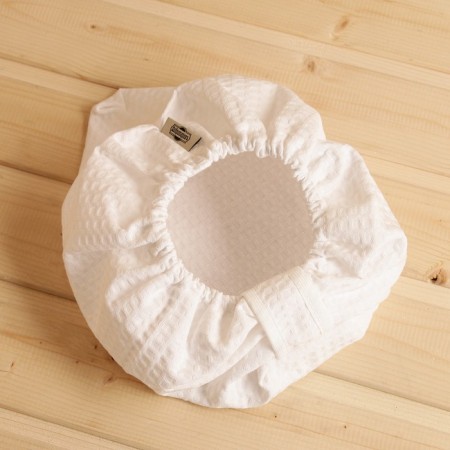 Chalma waffle on elastic band, white-2