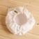 Chalma waffle on elastic band, white