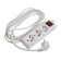 Extension cord Luazon Lighting, 3 sockets, 5 m, 10 A, 2200 W, 3x1.5 mm2, with salary, with off., B