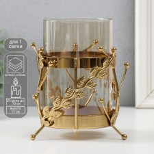 Summary Metal, glass for 1 candle 