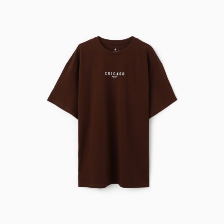 Female T-shirt, brown-bearded color, ONE SIZE (42-46)-1