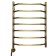 Domoterm electric heated towel rail "Laura", 500 x 700 mm, 7 crossbars, left, bronze