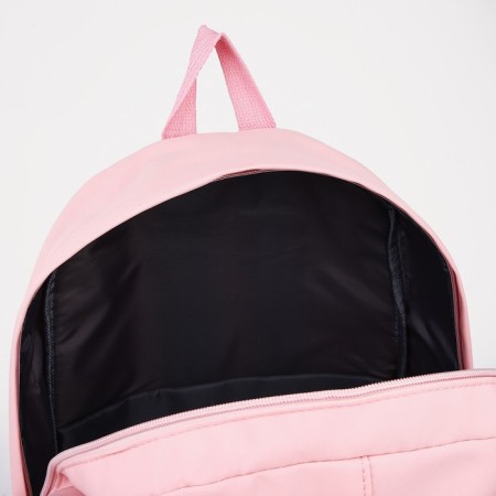 School backpack from textiles, 3 pockets, pink color-3