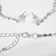 Set 2 objects: earrings, necklace "elite" drops of triangle, black and white color in silver