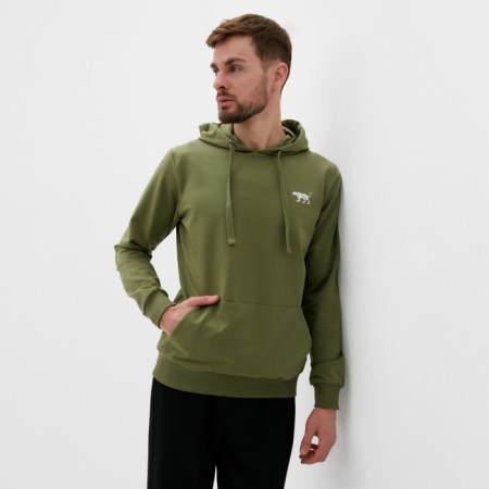 Men's sweatshirt with a hood Mist Men’s Casual Size 48, Green-3