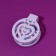 The comb is massage, folding, with a mirror, d = 6.6 cm, lilac color
