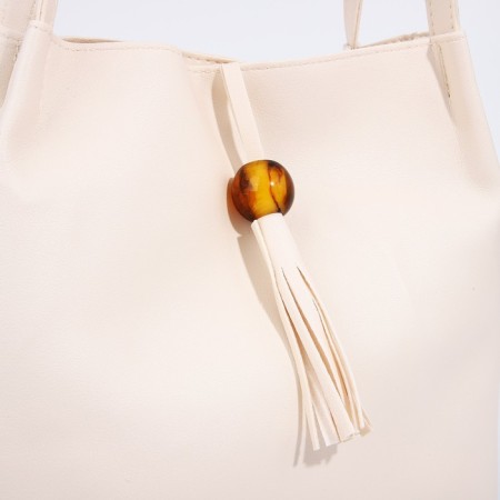 Bag Women's Tout on the valve, white color-3
