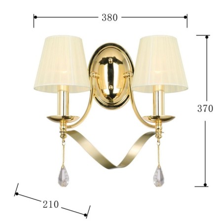 Wall lamp Amabilis 380 mm, 210 mm, E14 80W-2