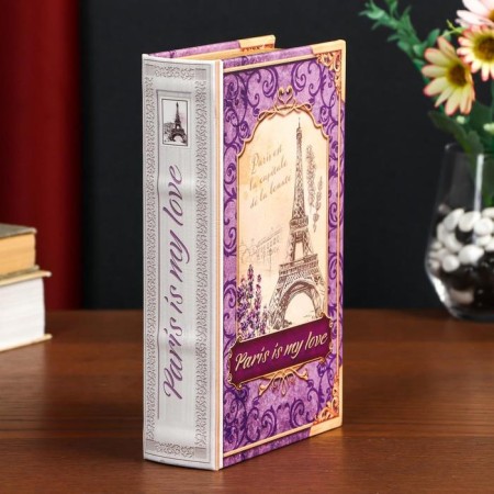 Сейф-книга дерево кожзам "Paris is my love" 21х13х5 см-5