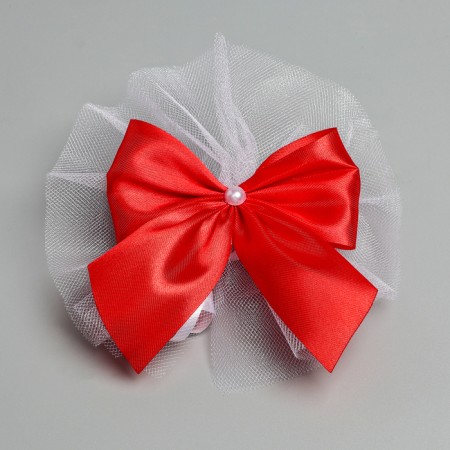 Set on the car "Guest" elite tape with an angle on the hood, 4 bows on pens, red-2