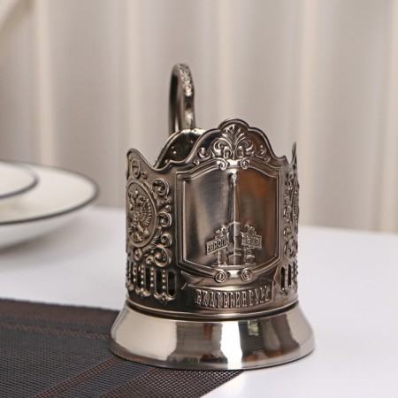 Ekaterinburg cup holder d = 72mm, nickelled, with blackening