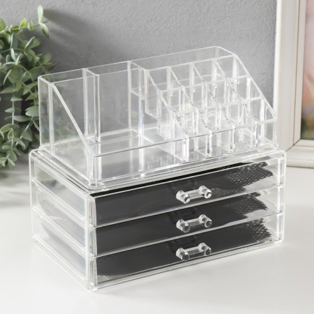 ORGANIZER CHANTEL PLAC 3 boxes transparent 19x24x14 cm