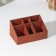 Dilanly wooden organizer for tea and kitchen utensils, 17.2 × 10.4 × 8.8 cm, mokko color