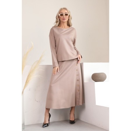 Female suit, size 54, beige color