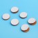 Velcro on a glue basis "Circle", set 55 pcs., Size 1 pc. 1.5 cm, brown color