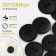 Button, 2 punctures, d = 15 mm, black color
