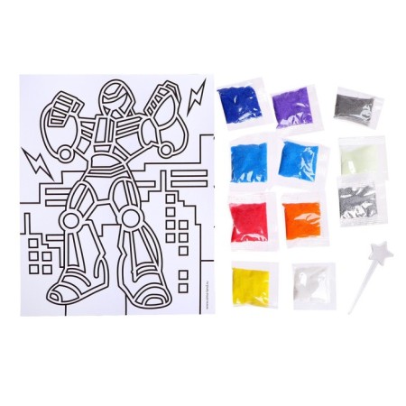 Set for creativity. Lunar fresco "Transformer", luminous sand + sparkles-3