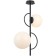 Lamp on the rod Vine 2XE27 40W, size 46x25x81 cm, black color
