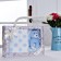 Baby plaid with a toy, size 90x120 cm, blue color