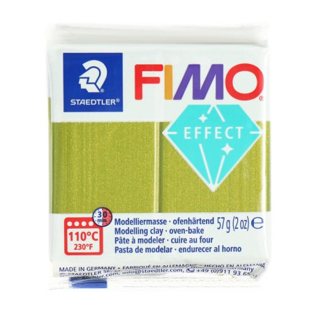 Plastic-polymer clay baked 57g Fimo Effect Green metallic 8010-51-1
