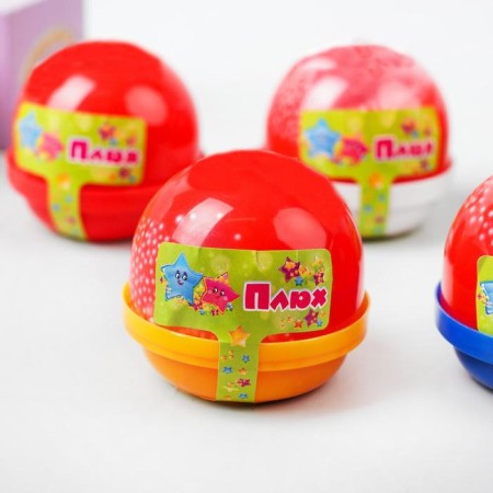Slime "Plus", with balls, red, capsule 40 g-1