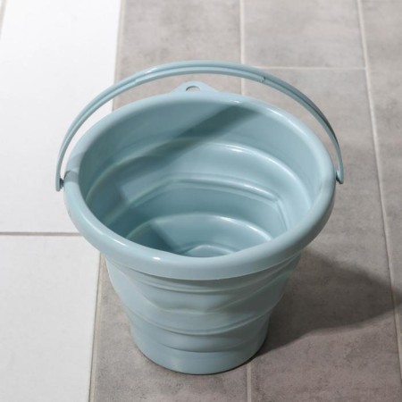 Folding bucket, 5 l, 26 × 26 × 20 cm, color gray color-1