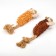 Soft toy for dogs "dog" with a squeak and a rope, 39 x 11 cm, brown
