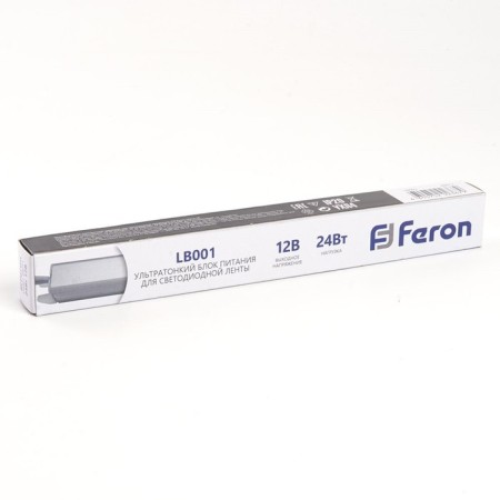 Electronic transformer for 12 W LED tape, Feron, LB001, 2A, 24 W-2