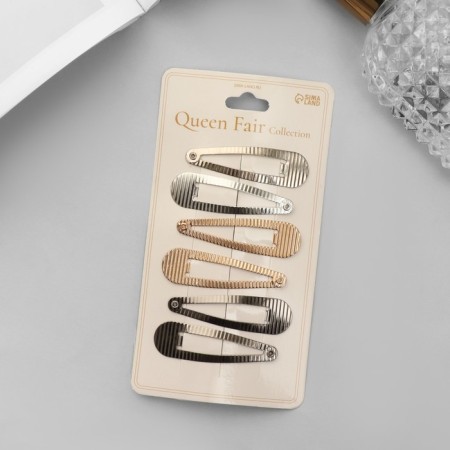 Invisibility for hair "openwork" (set 6 pcs) 5 cm, mix