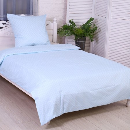 Bed linen 1.5sp Vichi Blue (Crystiller 145x215cm, pillowcase 70x70cm) Clot, 120g/m², 100% cotton