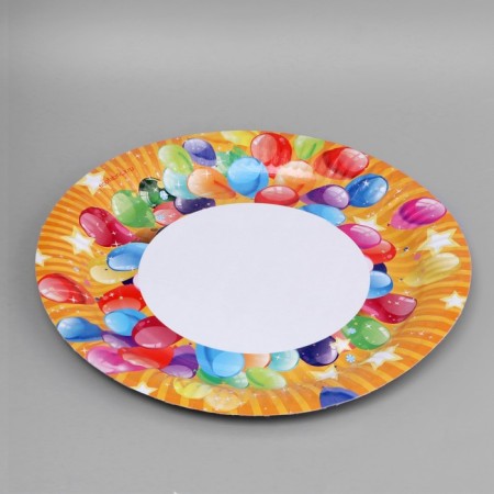 Paper "Balls" plate with lamination, 23 cm