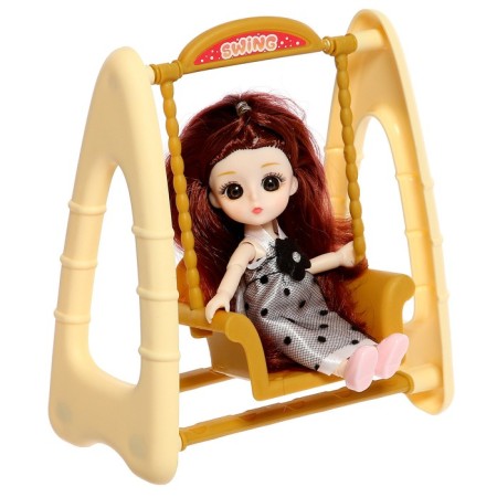 House for dolls "Cottage" with a doll and accessories-10
