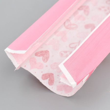 Package Package package, craft, "hearts" 11x57.5x4 cm with a window-2