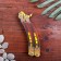 Wooden souvenir "Butterfly knife" Yellow lines