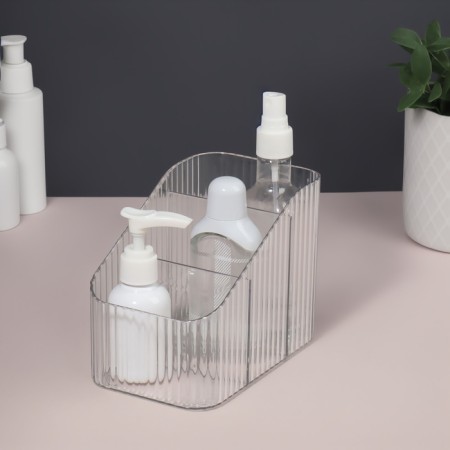 Organizer for storage "Cristal", 3 sections, 15 × 11 × 9 cm, color transparent color-2
