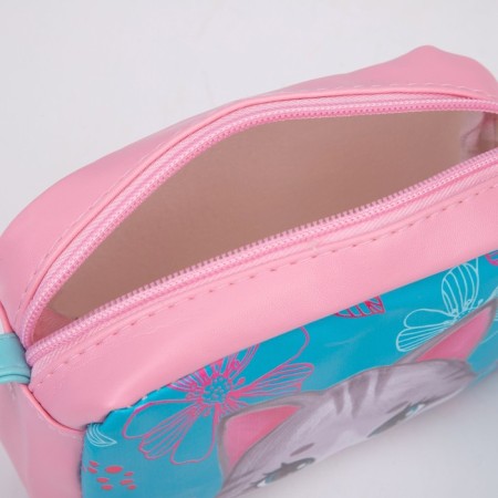 Children's bag for a girl "Gray cat" from eco-leather, on a strap, 15x12x3 cm-4