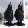 Souvenir Polystone "Terracott warrior with a spear" set 2 pcs black 10.5x14.5x35 cm