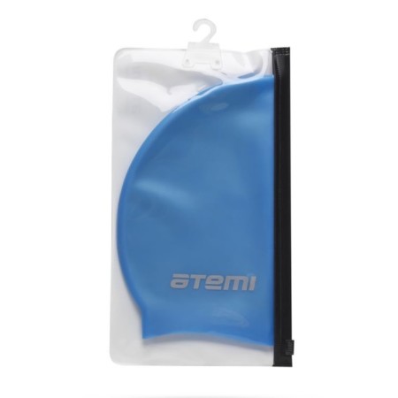 ATEMI SC103 swimming cap, silicone, blue color-6