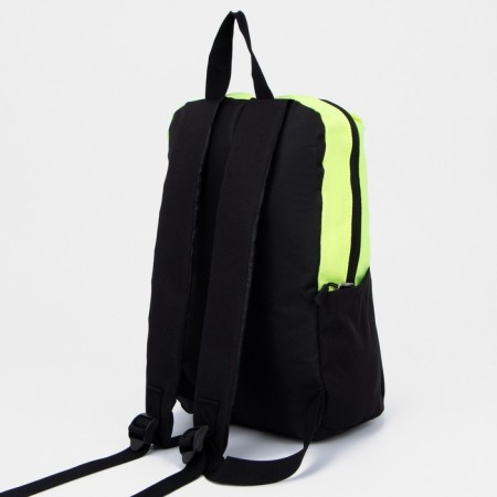 School textile school with pocket, yellow/black color, 22x13x30 cm-3