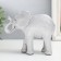 Souvenir Polystone "Silver Elephant, layers" 16x7x13.5 cm