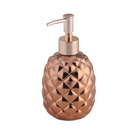 Axentia Copper dispenser for liquid soap from copper -colored dolomite Ø 9 cm, 17 cm, 330 ml