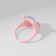 Ring "Montrustrik" with horns, the color is pink, dimensionless