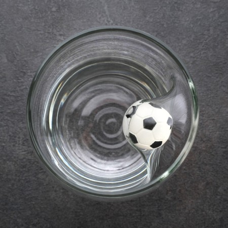 The glass "impenetrable", with a football, for beer, 500 ml-3