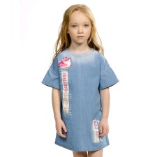 Dress for girls, height 98 cm, blue color